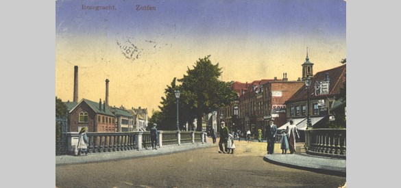 De Pont Neuf met doorkijkje naar de Rozengracht, begin 20e eeuw